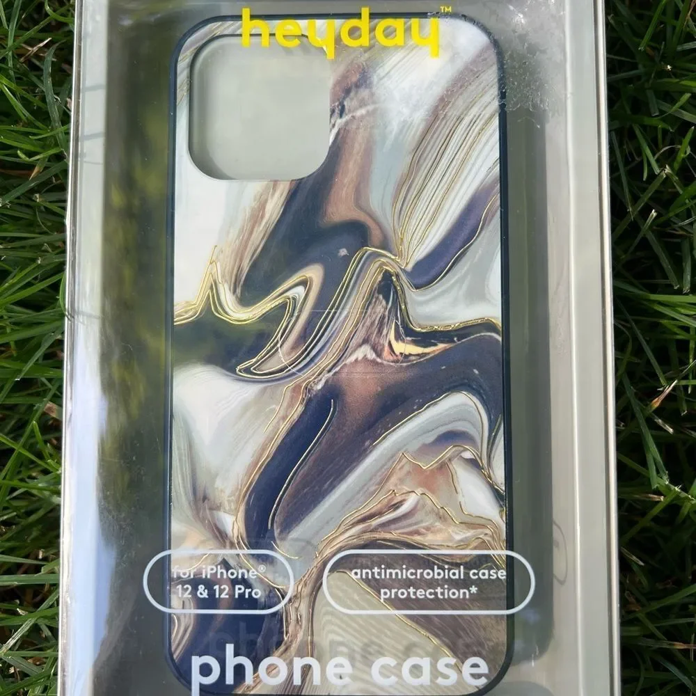 iPhone 12/iPhone 12 APPLE Pro Case. heyday Elegant navy blue marble design,New!